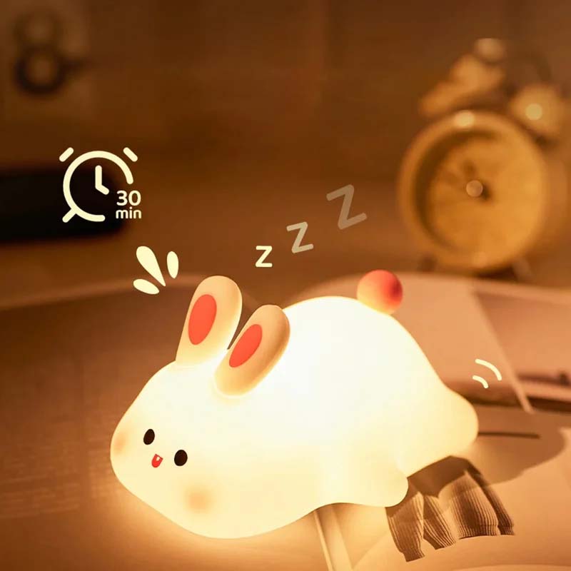 Lampa de veghe Iepuraș din Silicon: Blândețe și Siguranță Nocturnă