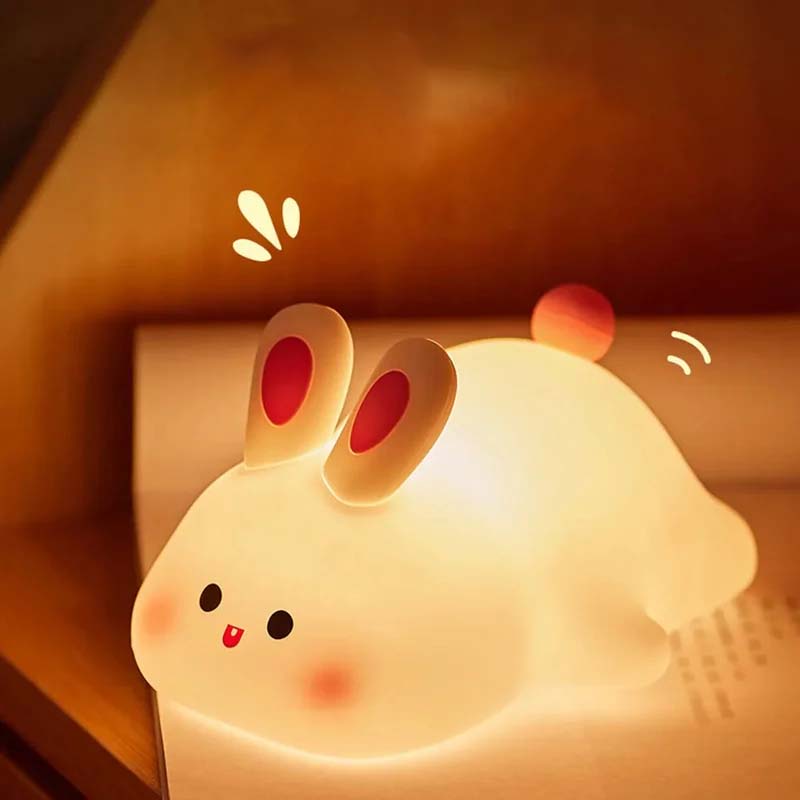 Lampa de veghe Iepuraș din Silicon: Blândețe și Siguranță Nocturnă
