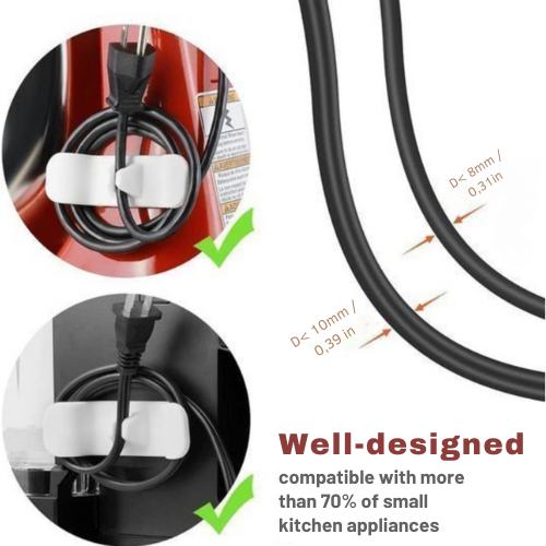 Organizador de cables para electrodomésticos – Mantenga sus encimeras limpias y sin desorden