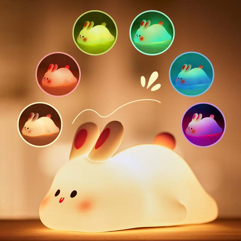 Lampa de veghe Iepuraș din Silicon: Blândețe și Siguranță Nocturnă