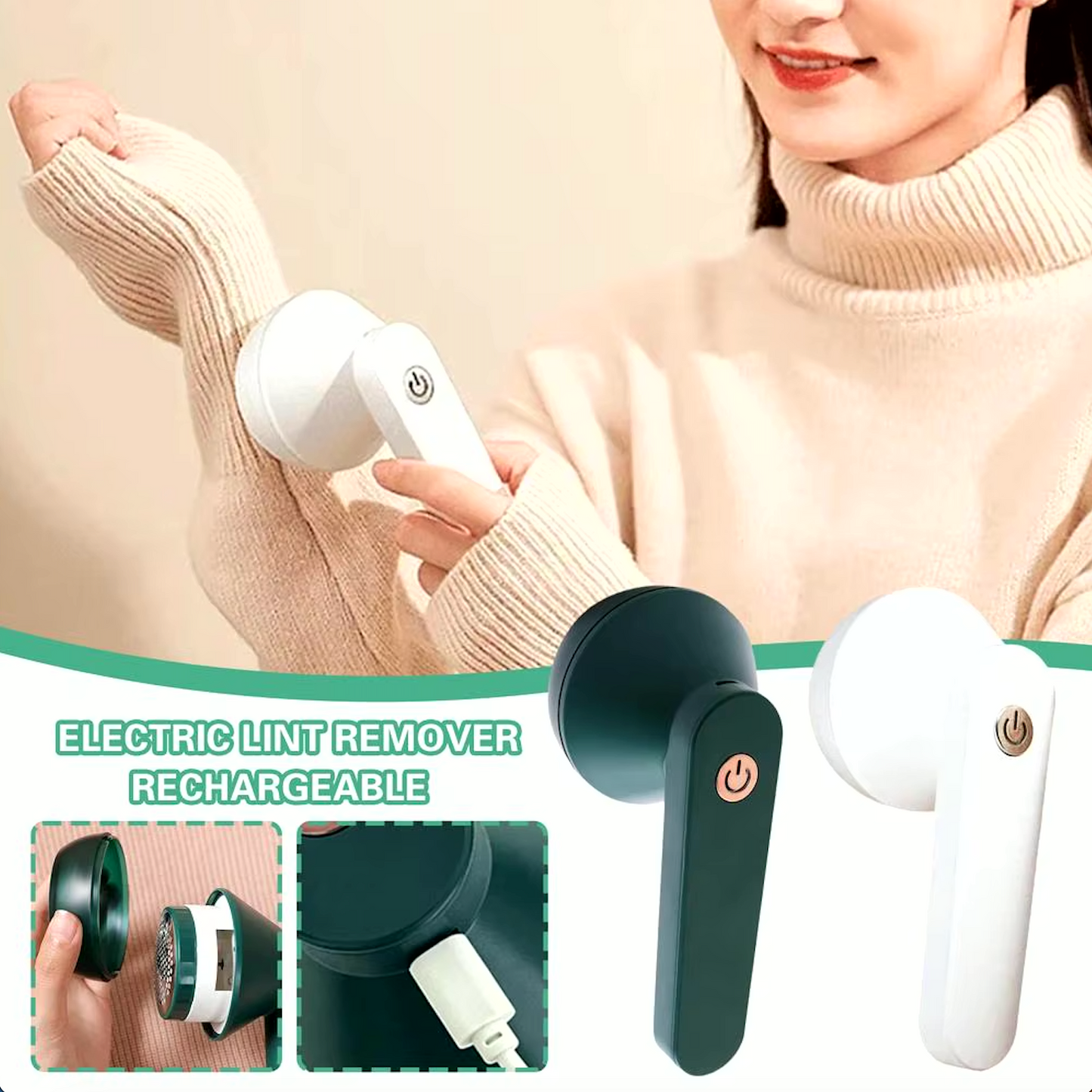 Rasoir à peluches rechargeable pour vêtements impeccables