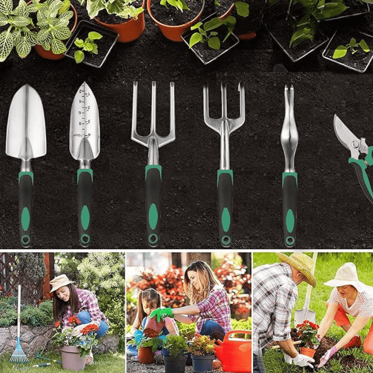Kit di giardinaggio professionale completo - 11 strumenti